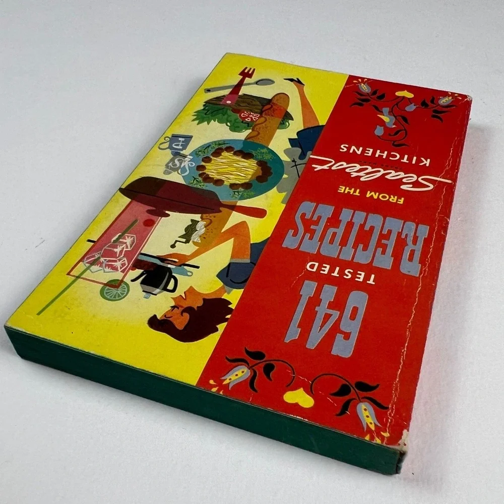 Sealtest 641 Tested Recipes Cookbook 1954 Red Yellow Vintage Mid Century Modern
